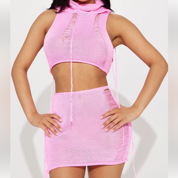 DISTRESSED SKIRT SET - Picture 3 of 5